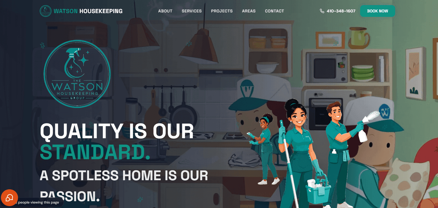 The Watson Housekeeping Group website built by Energize Your Brand